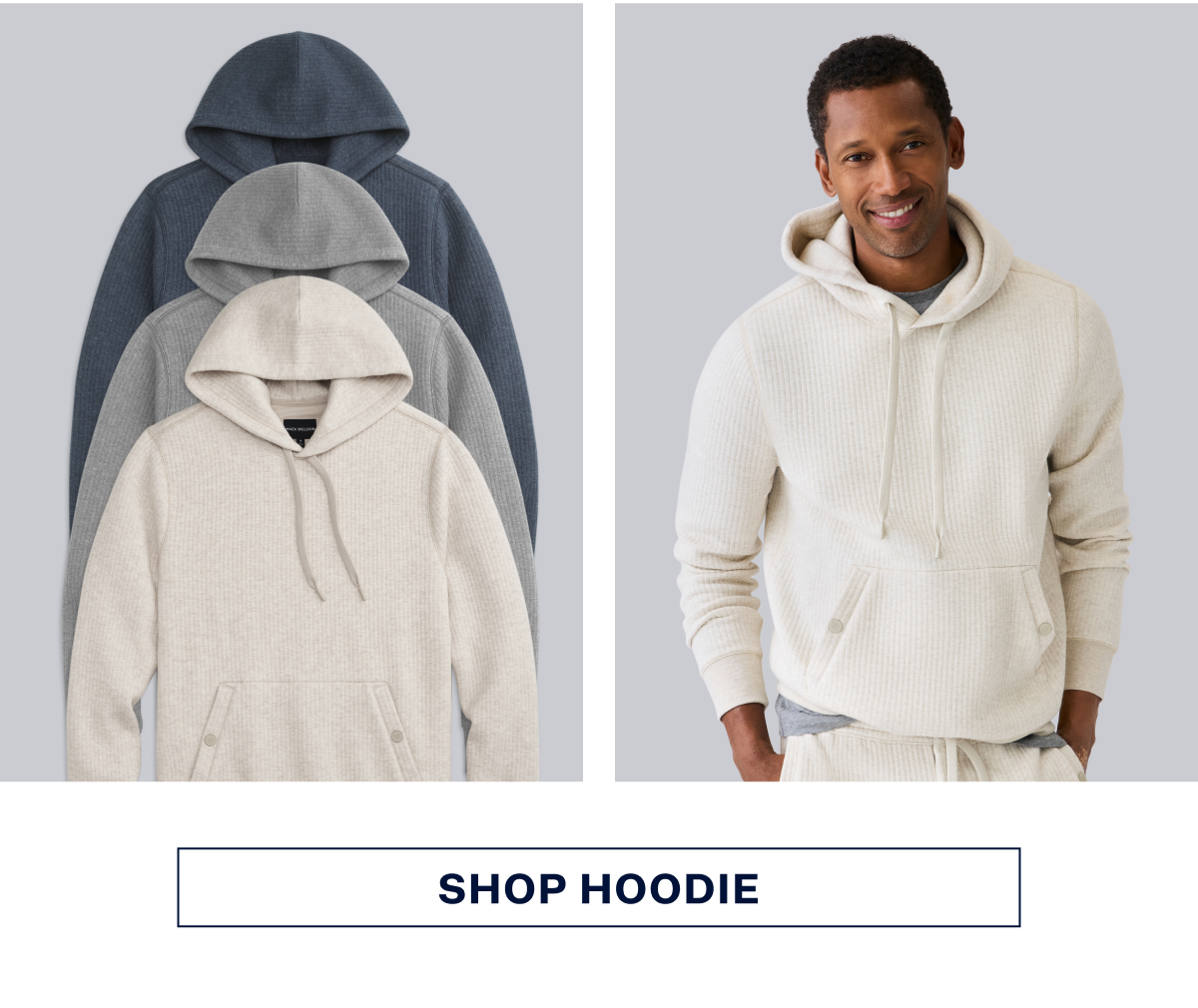 Quilted Rib Hoodie