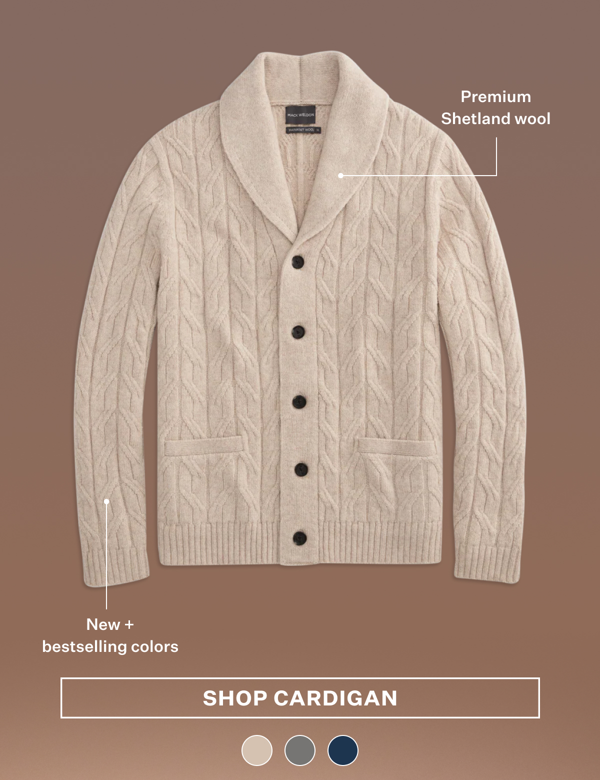 WARMKNIT Wool Cardigan