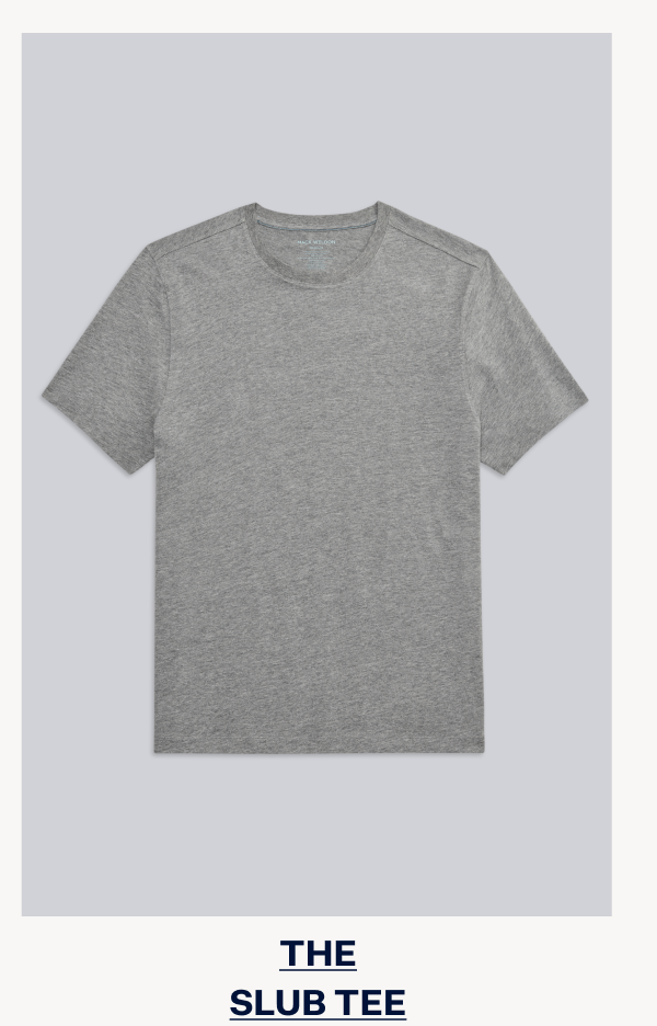 Slub Crew Neck T-Shirt in Grey Heather