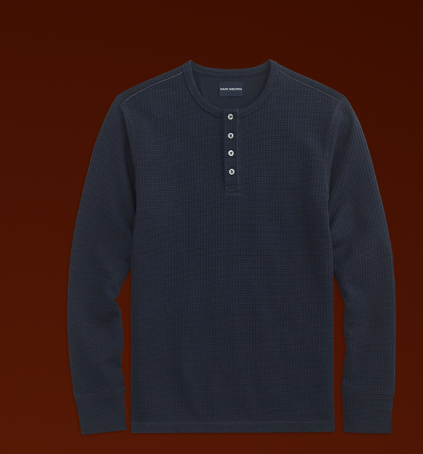 WARMKNIT Waffle Long Sleeve Henley