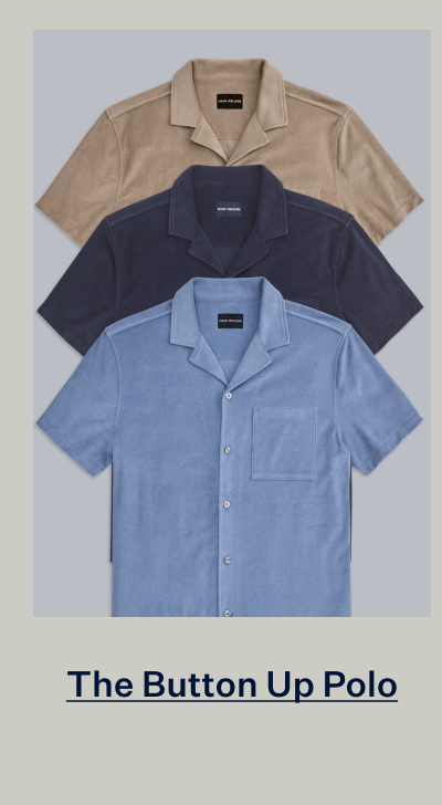 Three colors of Terry Cloth Short Sleeve Button Up