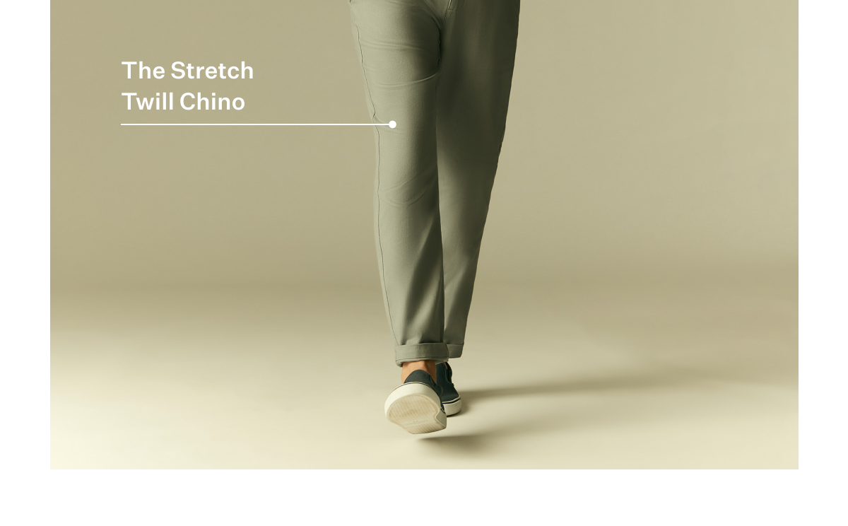 Stretch Twill Chino in Monument color
