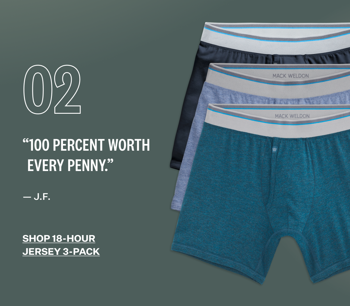 3-Pack 18-Hour Jersey Boxer Briefs