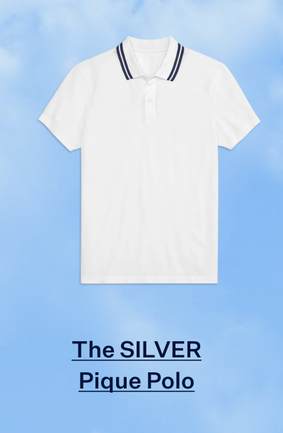 Silver Pique Polo