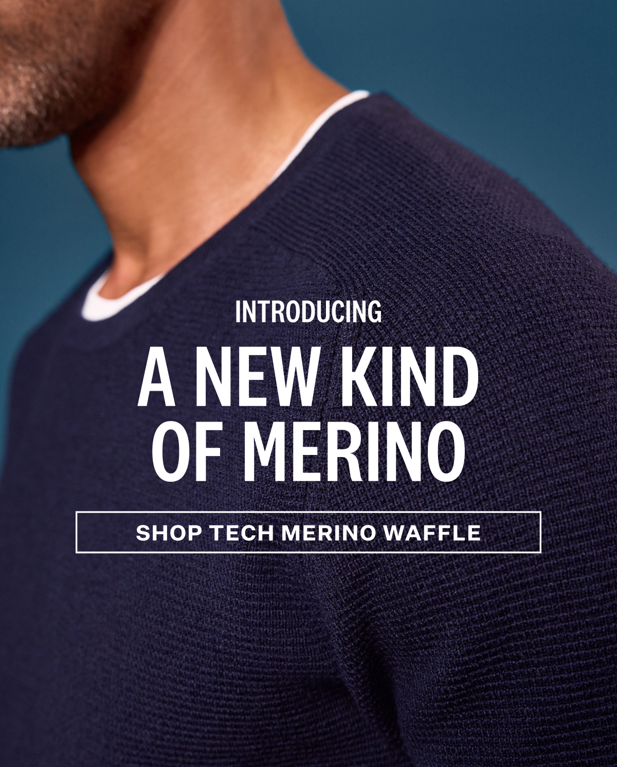 Tech Merino Waffle Crew Neck Sweater