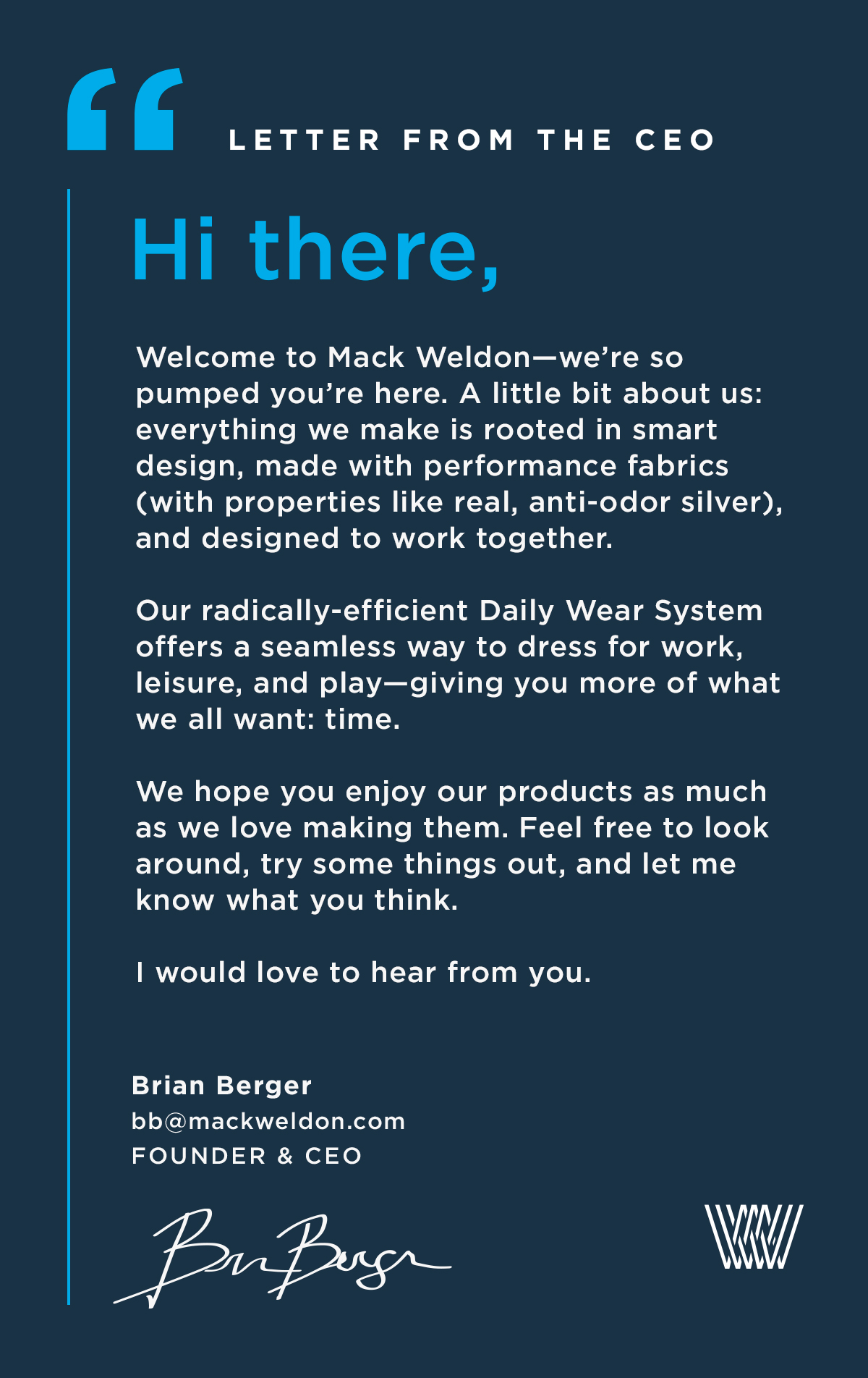 Letter From The CEO