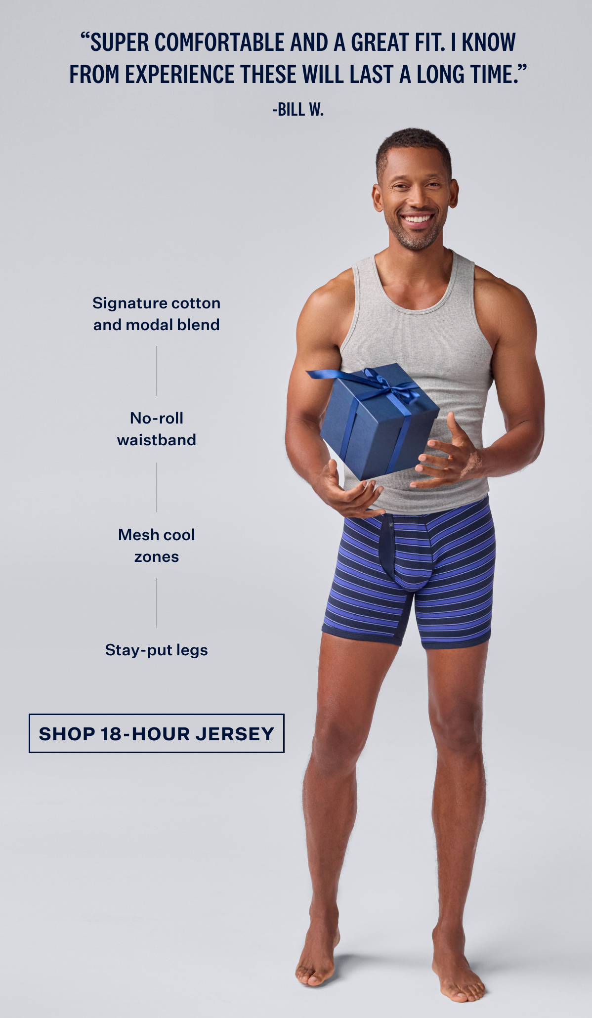 18-Hour Jersey Boxer Brief