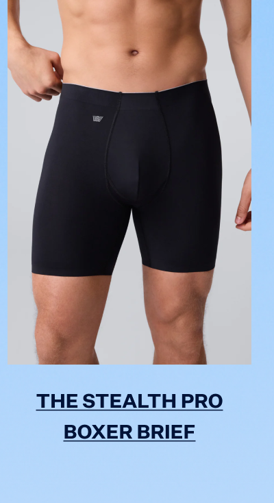 Man wearing Stealth Pro Boxer Brief
