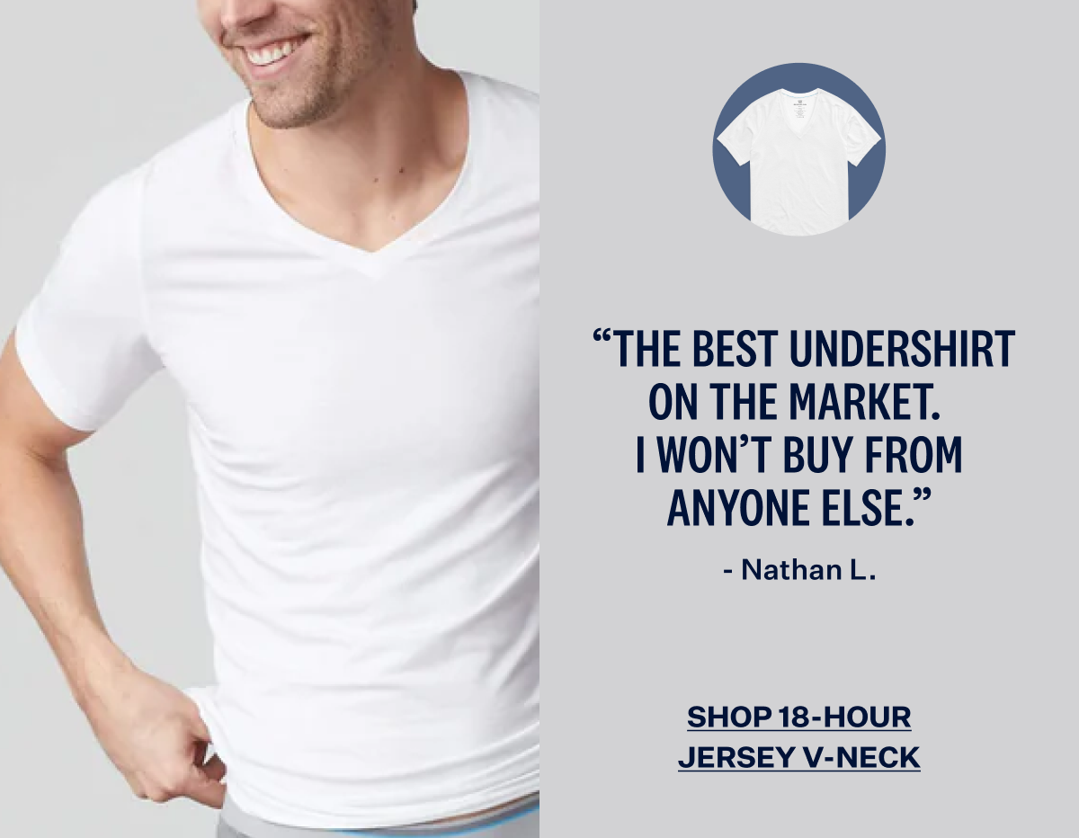 18-Hour Jersey V-Neck Undershirt