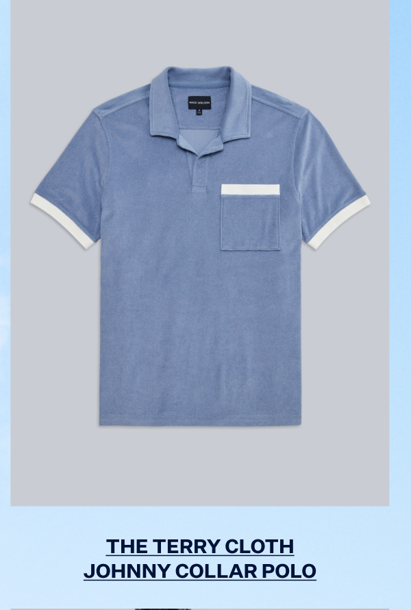 Terry Cloth Johnny Collar Polo