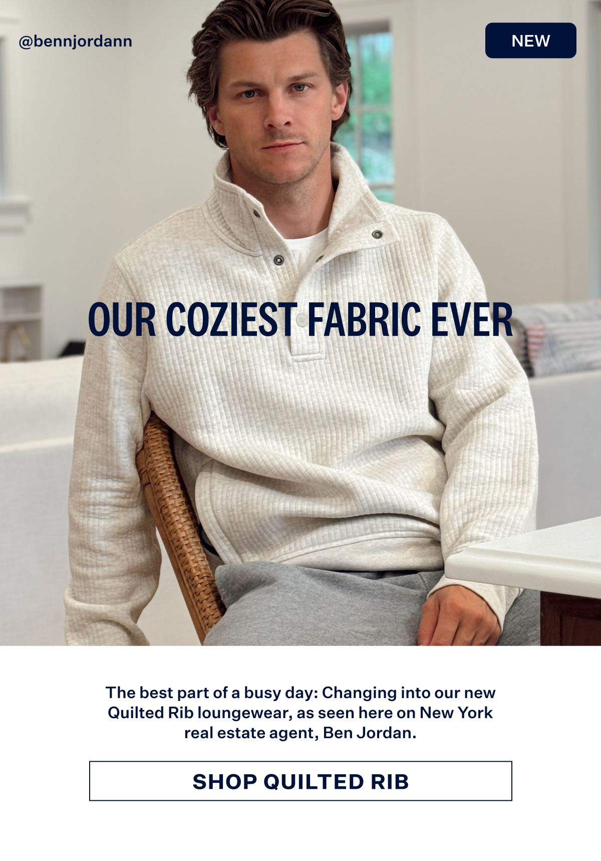 Our Coziest Fabric Ever. Shop Quilted Rib