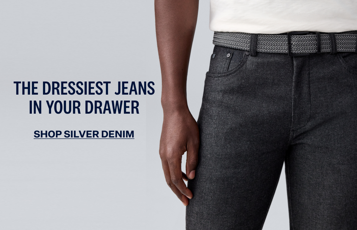 Man wearing SILVER Denim - Slim Fit Jeans in Black Wash