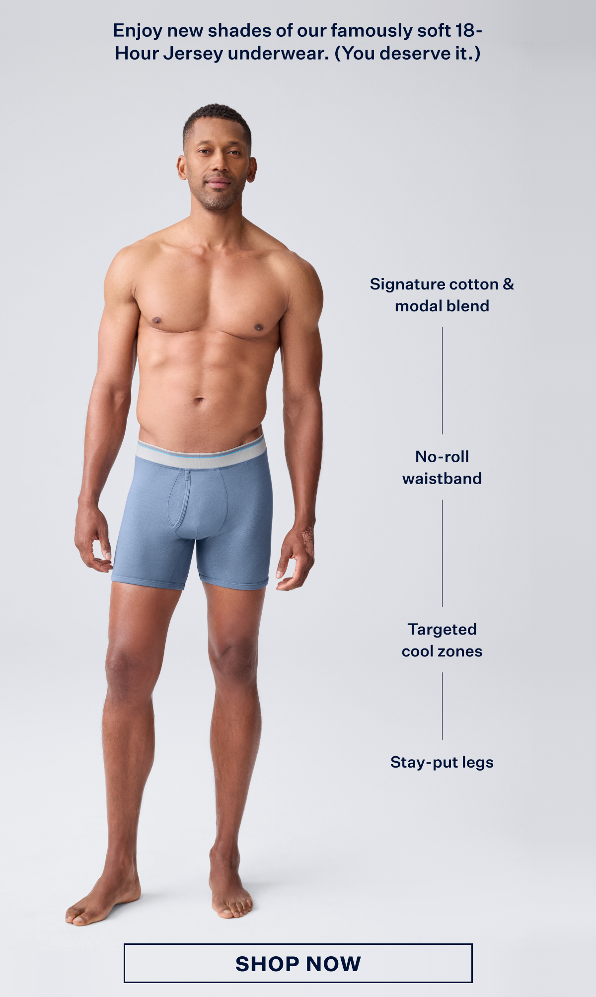 18-Hour Jersey Boxer Brief