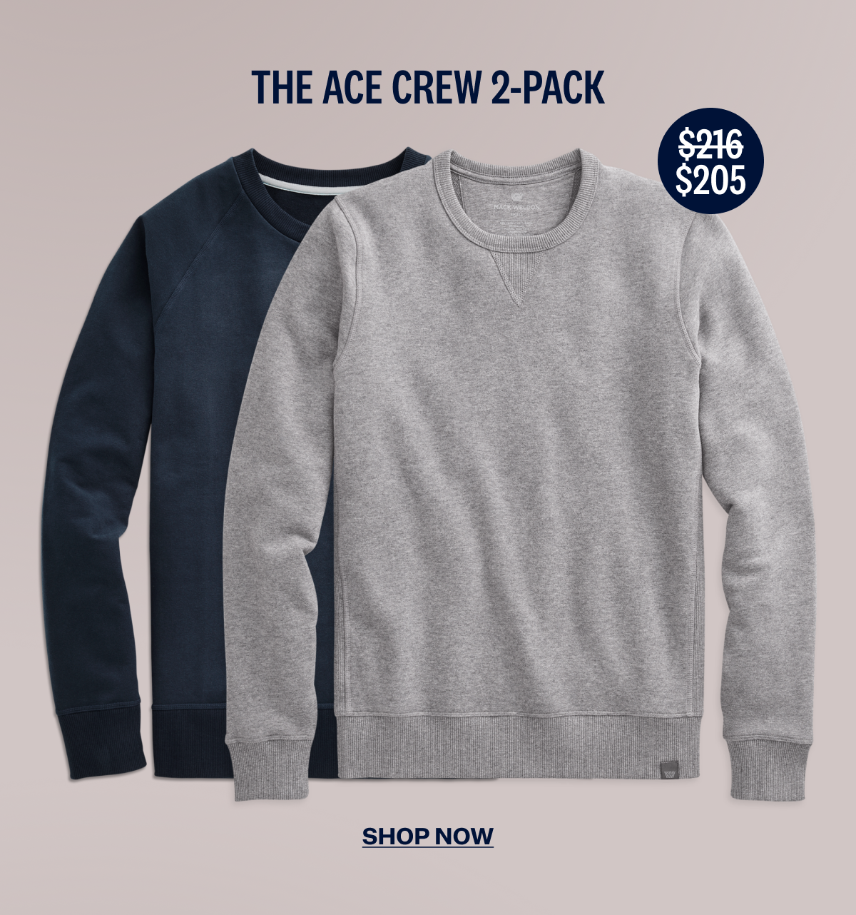2-Pack ACE Crew Neck Sweatshirt