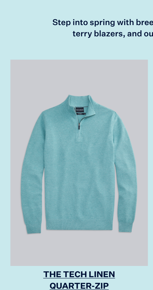 Mack Weldon Tech Linen Quarter Zip