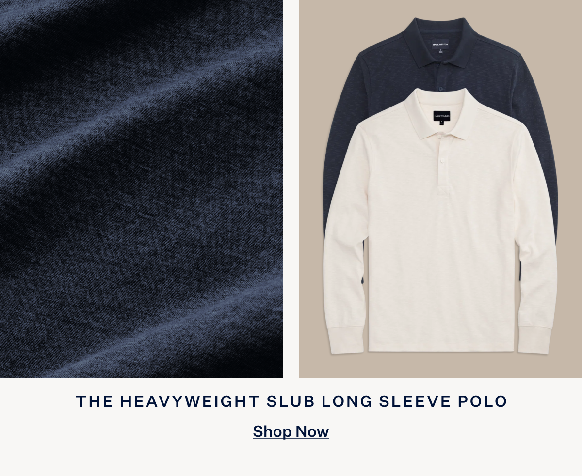 Heavyweight Slub Long Sleeve Polo