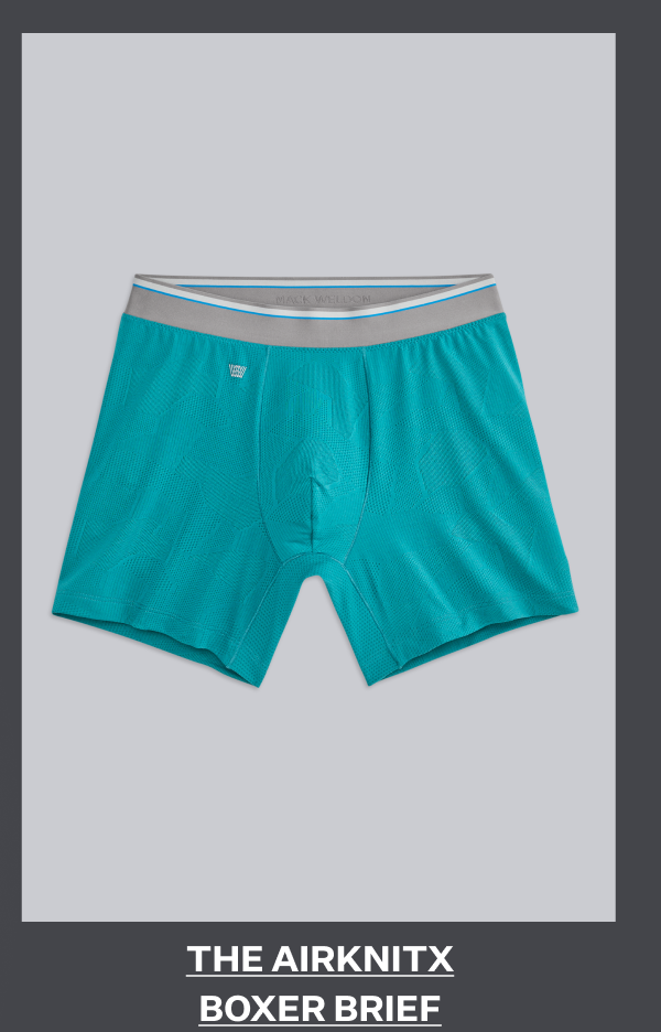 Front view of Airknitx Boxer Brief in Forest Biome