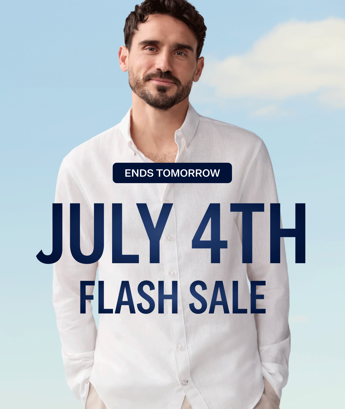 July 4th Flash Sale. 50% off Select Linen.