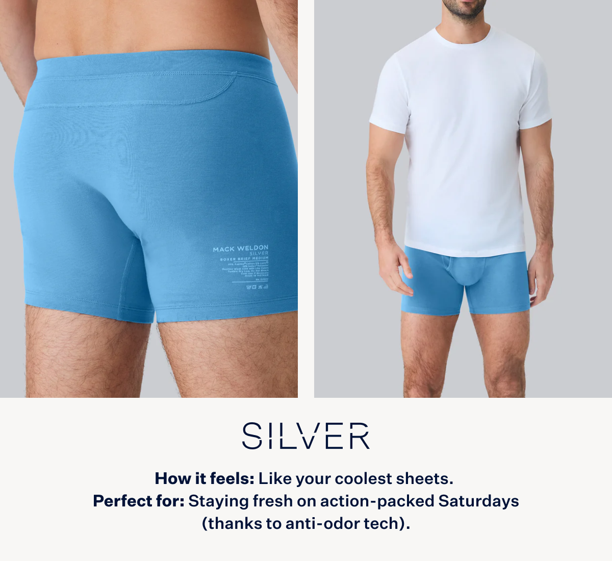 Silver Boxer Brief