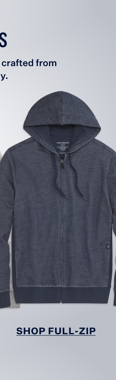 ACE Full-Zip Sweatshirt in True Navy - Bird's Eye
