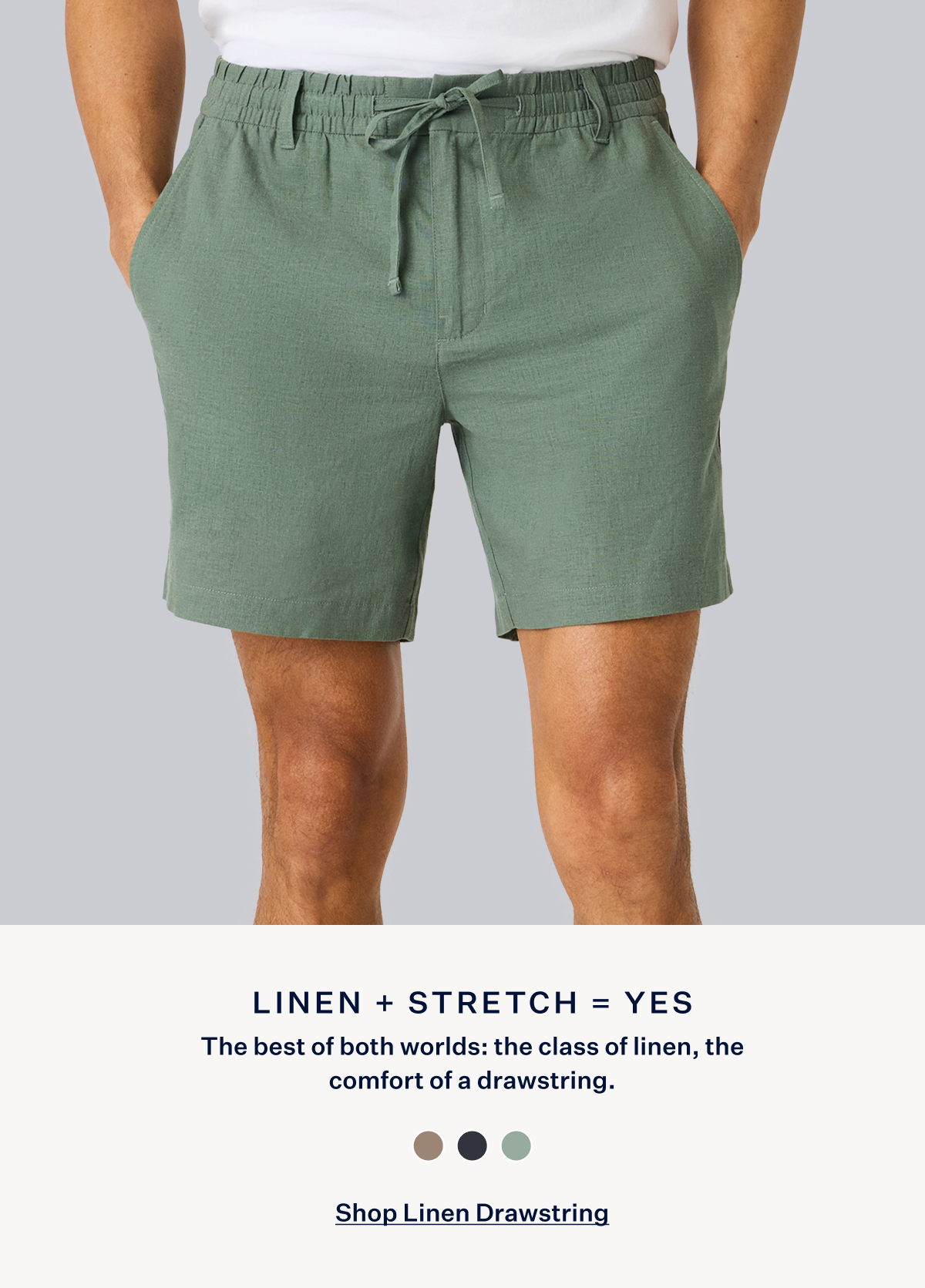 Linen Drawstring Short