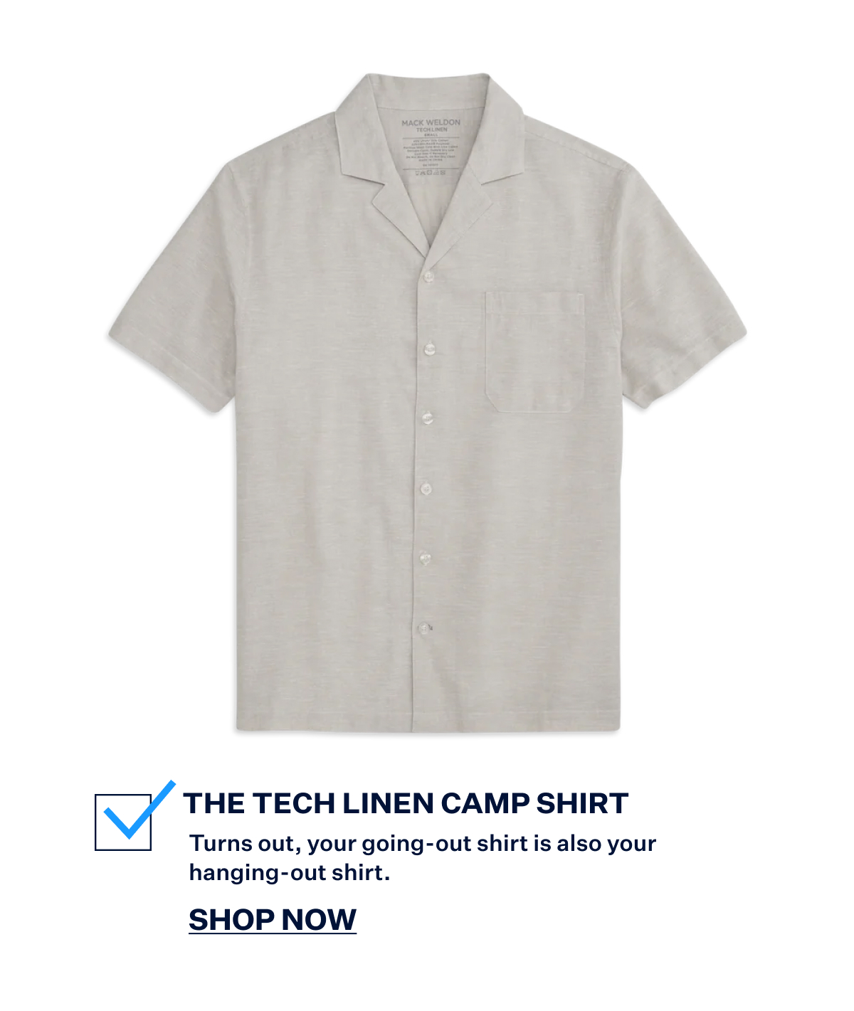 Tech Linen Camp Shirt