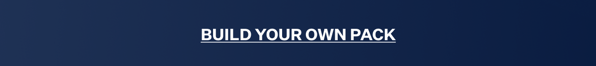 "Build Your Own Pack" button on a navy blue background.
