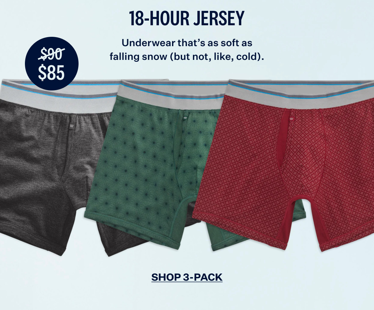 3-Pack 18-Hour Jersey Boxer Briefs