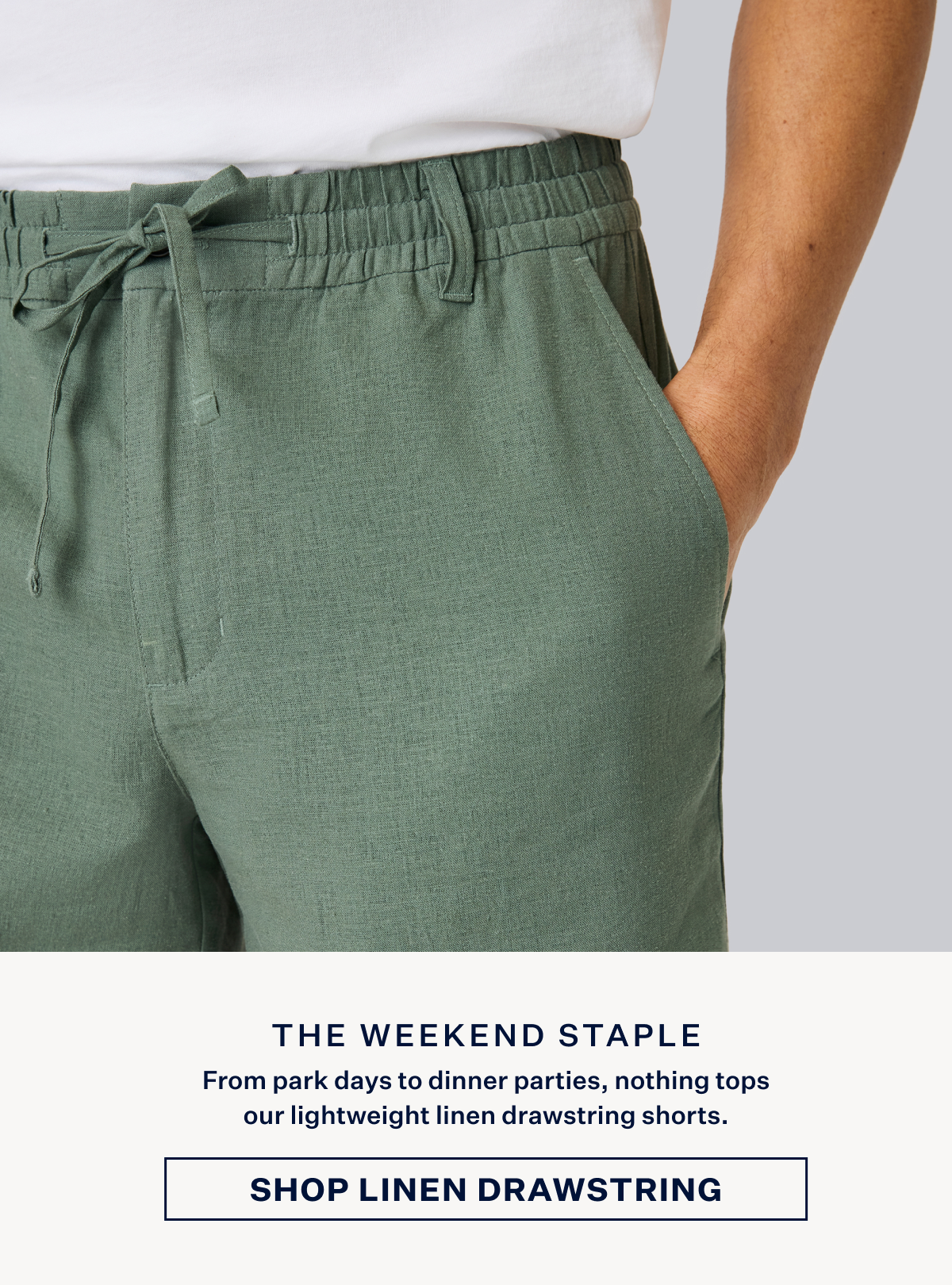 Linen Drawstring Short