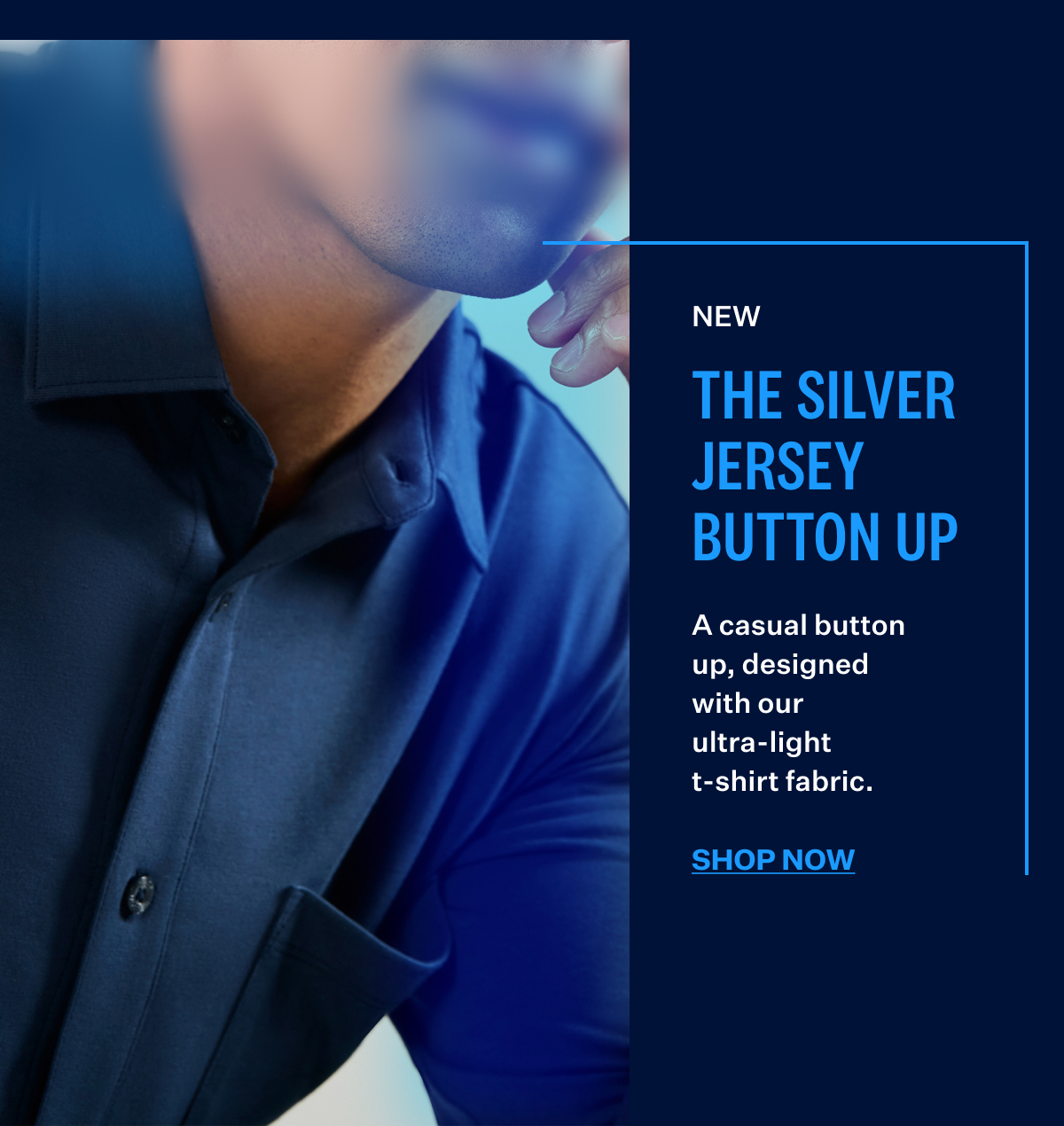 SILVER Jersey Button Up