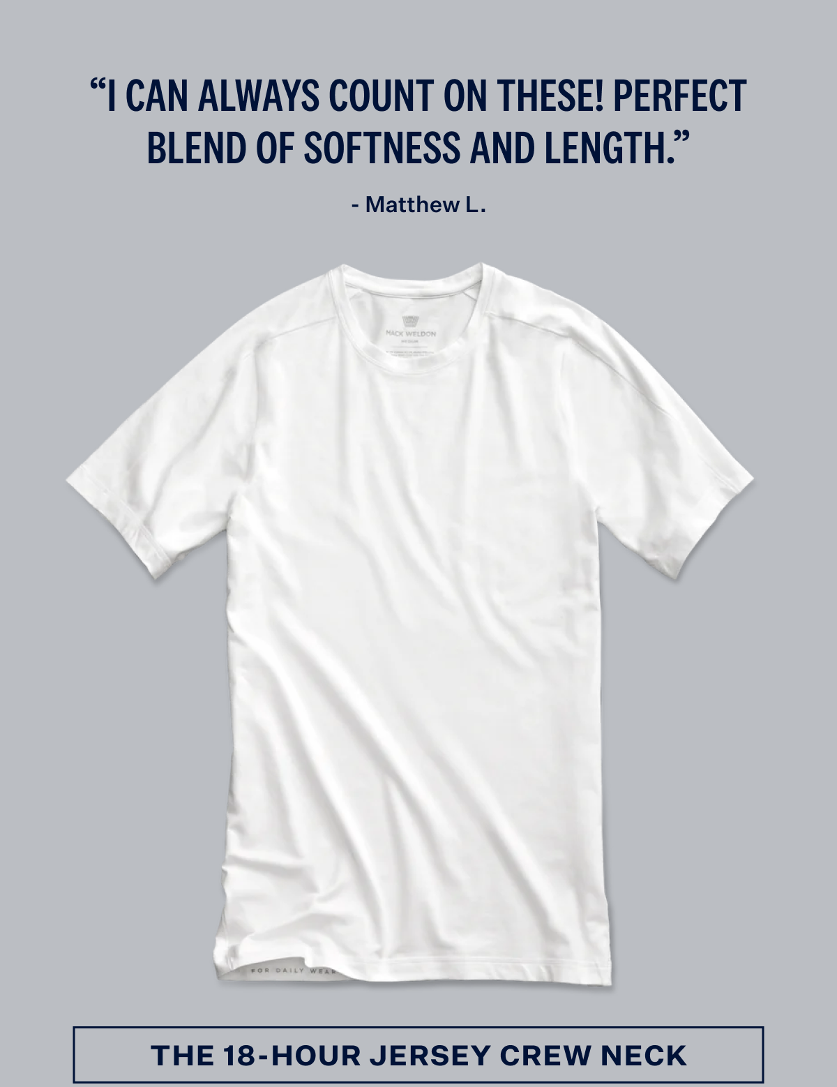 18-Hour Jersey Crew Neck Undershirt