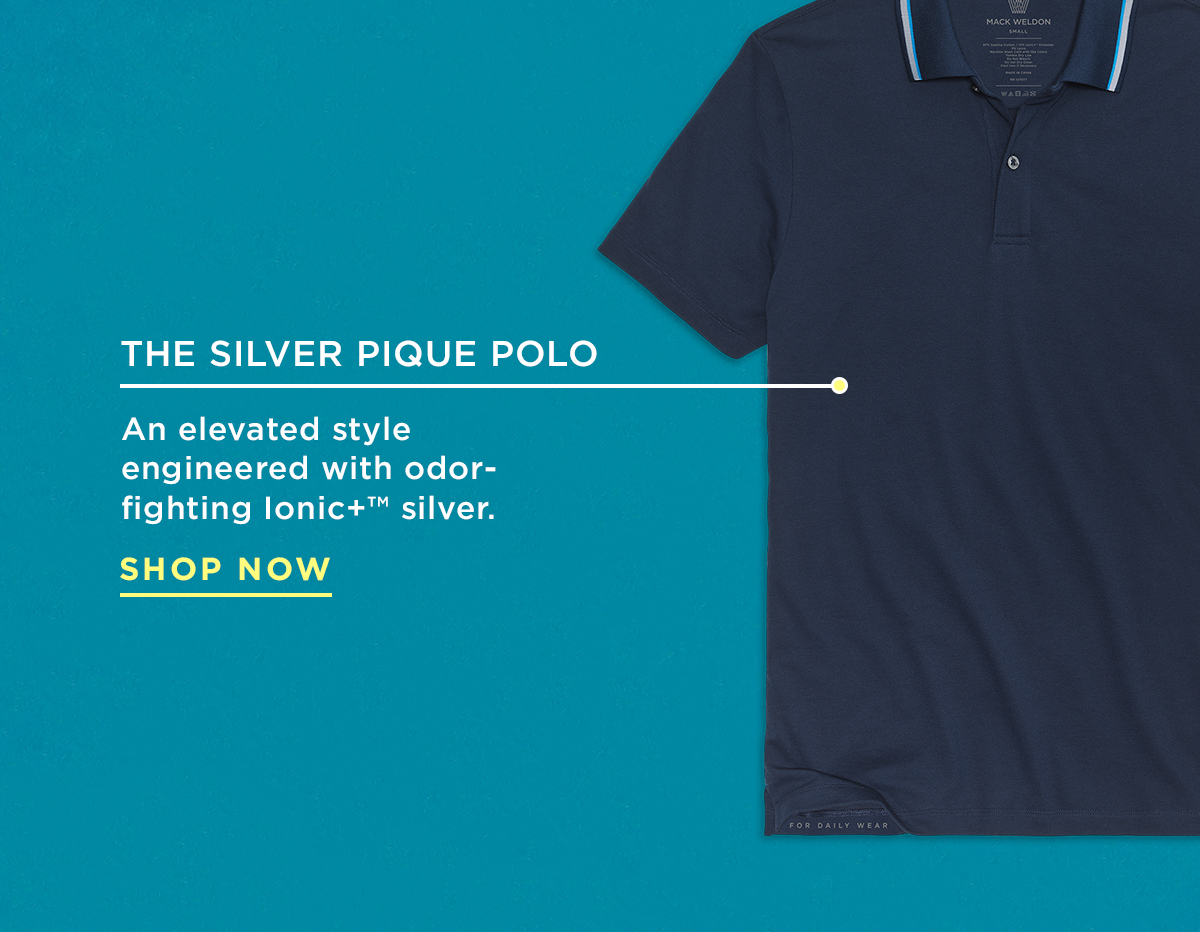 Silver Pique Polo