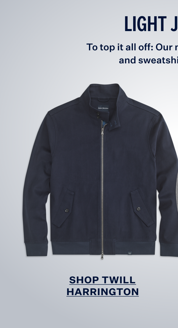 Twill Harrington Jacket in Night Sky