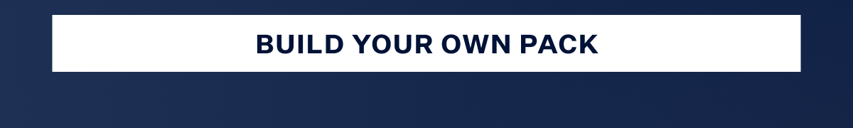 "Build Your Own Pack" button on a navy blue background.