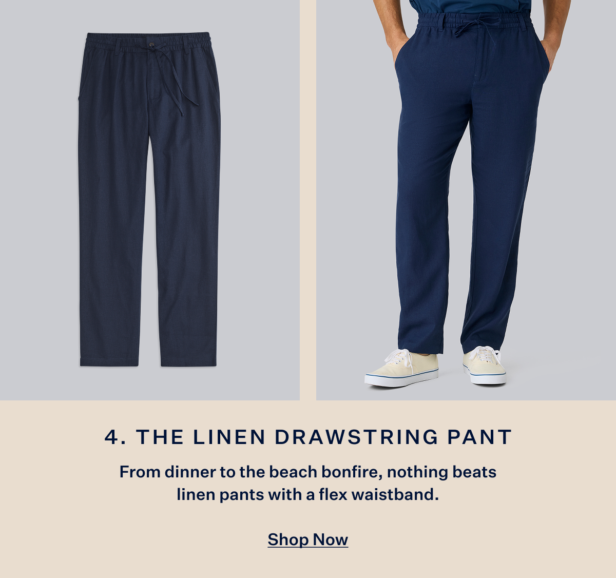 Linen Drawstring Pant