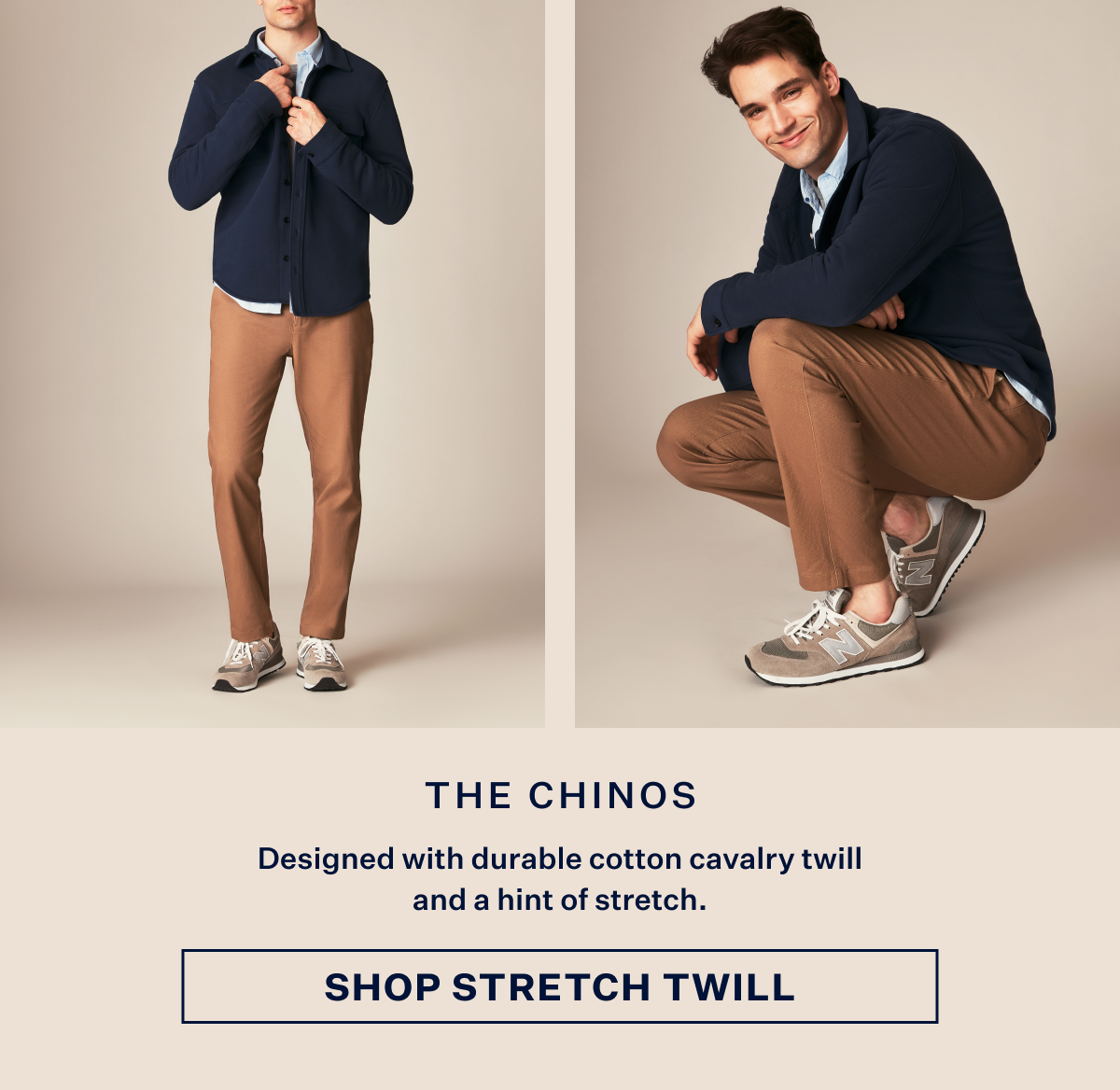 Stretch Twill Drawstring Chino