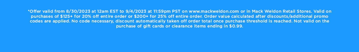 Labor Day Sale