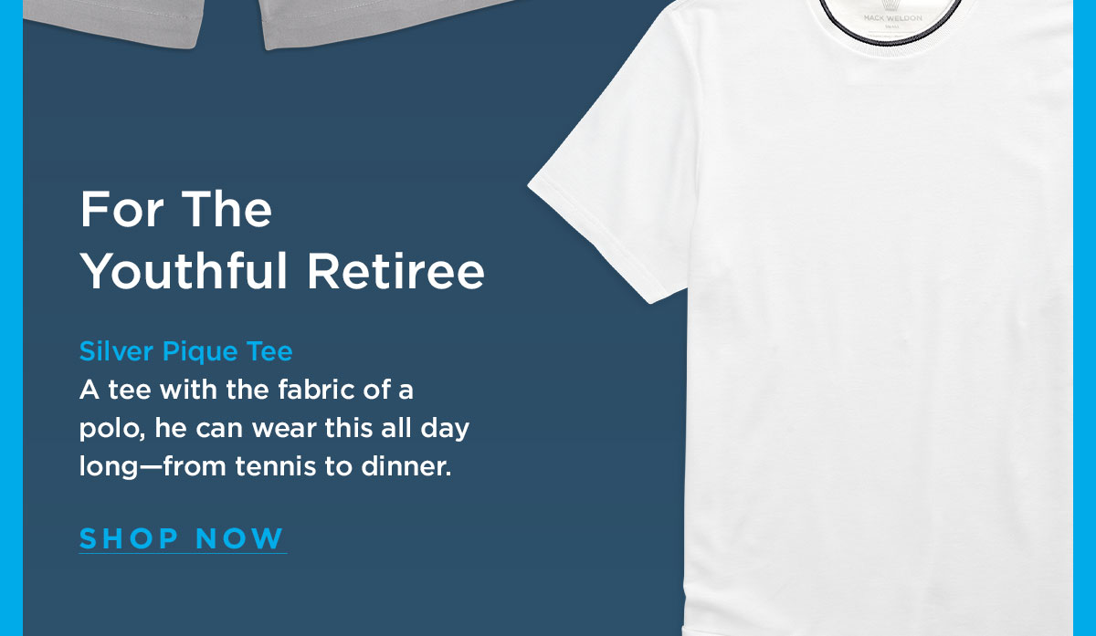 Silver Pique T-Shirt