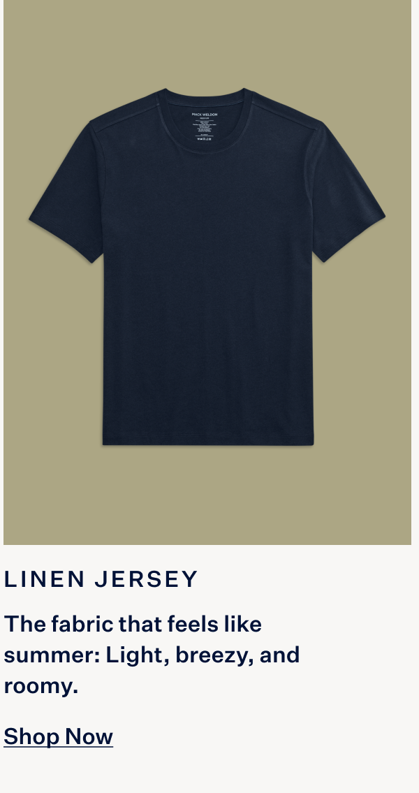 Linen Jersey Crew Neck T-Shirt