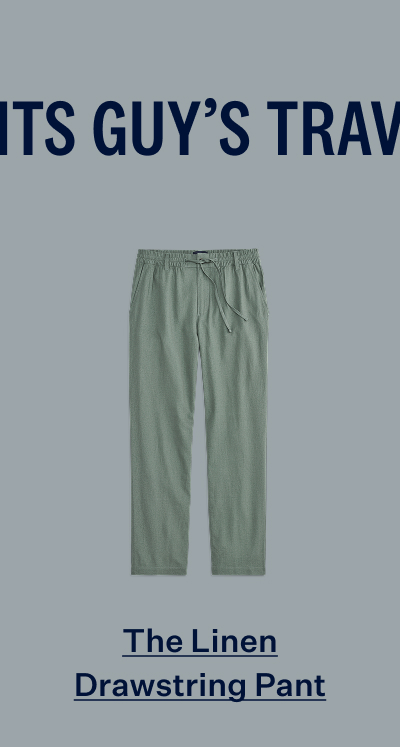 Linen Drawstring Pant in Cactus