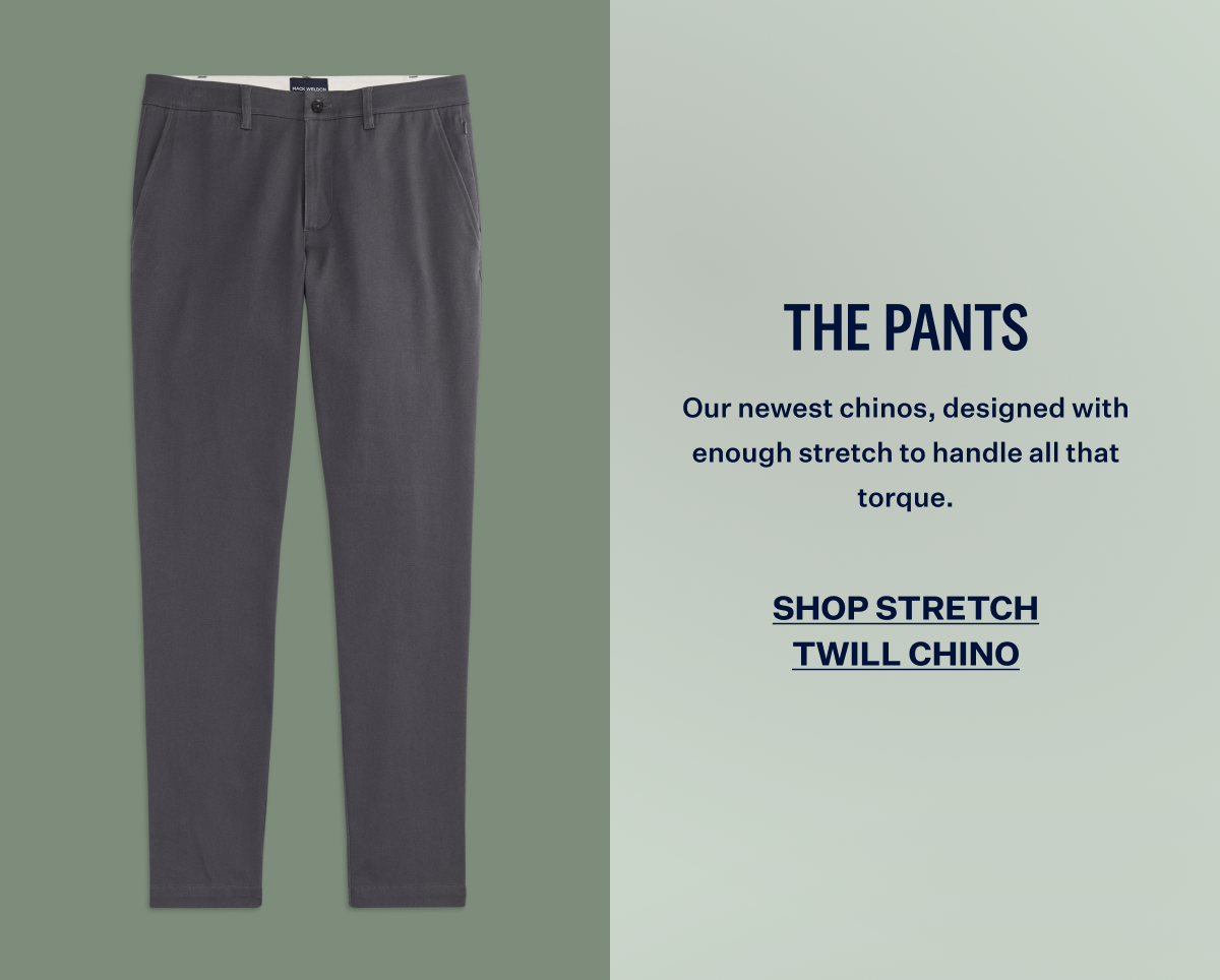 Stretch Twill Chino Classic Fit in Asphalt