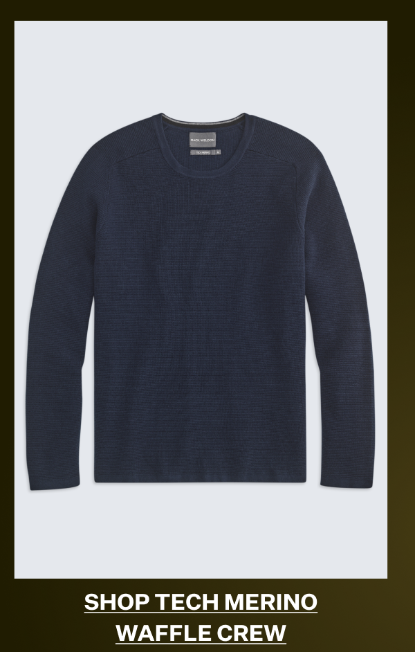 Tech Merino Waffle Crew Neck Sweater