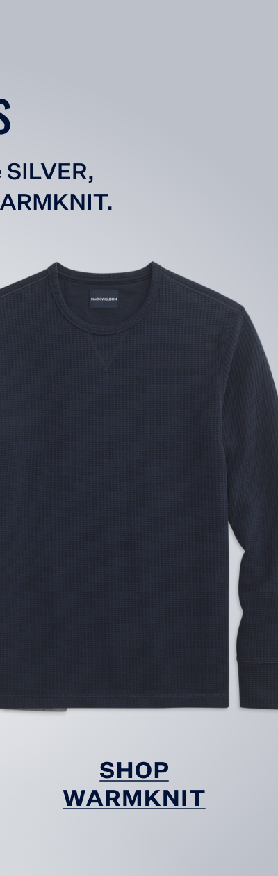WARMKNIT Waffle Long Sleeve Crew in Total Eclipse