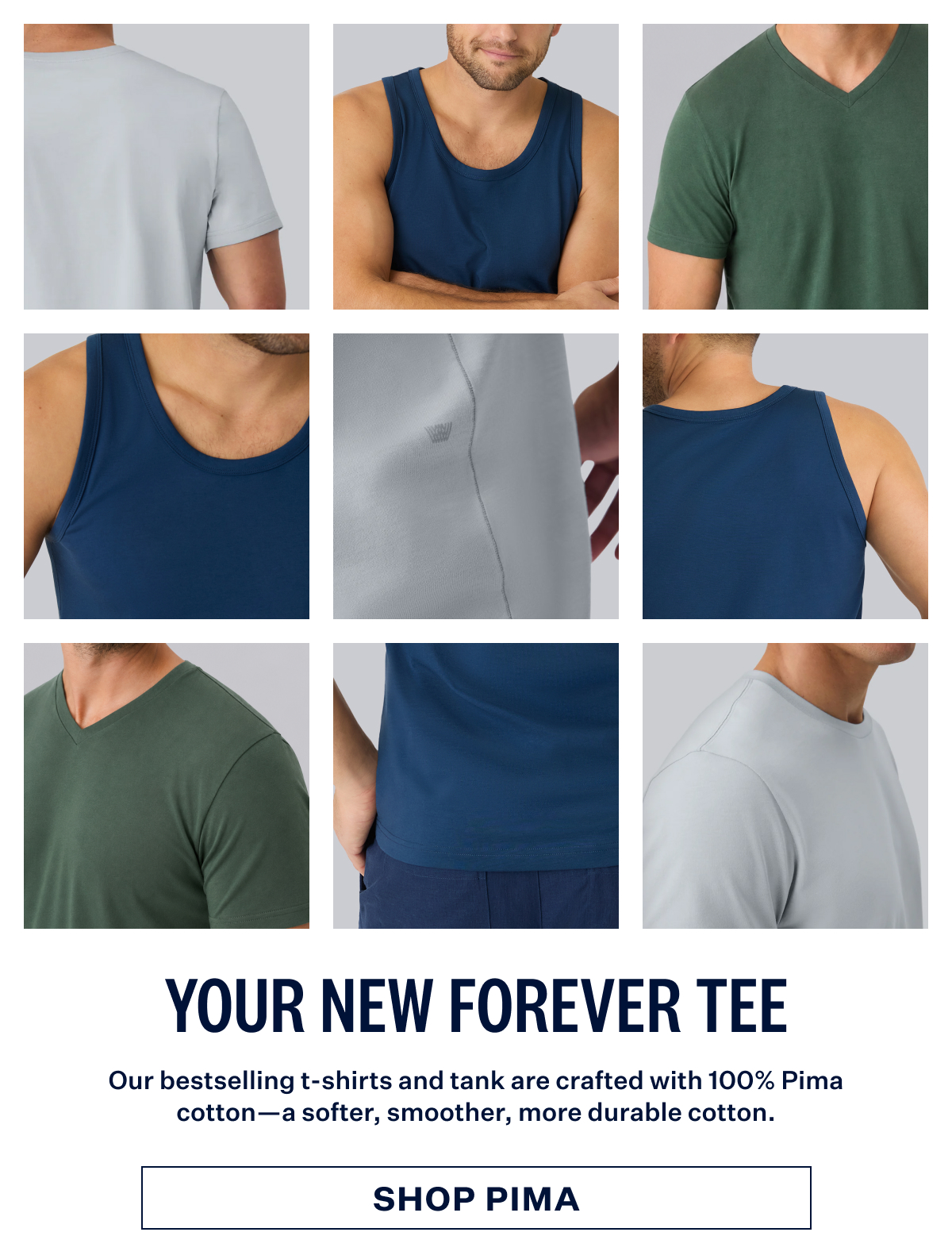 Your New Forever Tee. Shop Pima
