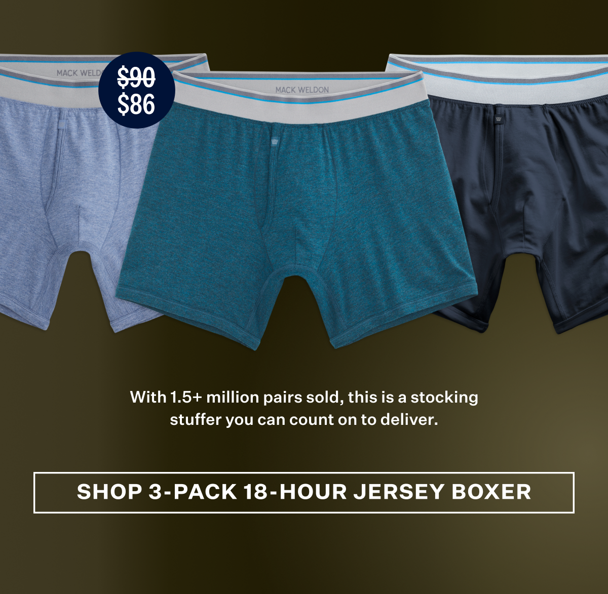 3-Pack 18-Hour Jersey Boxer Briefs