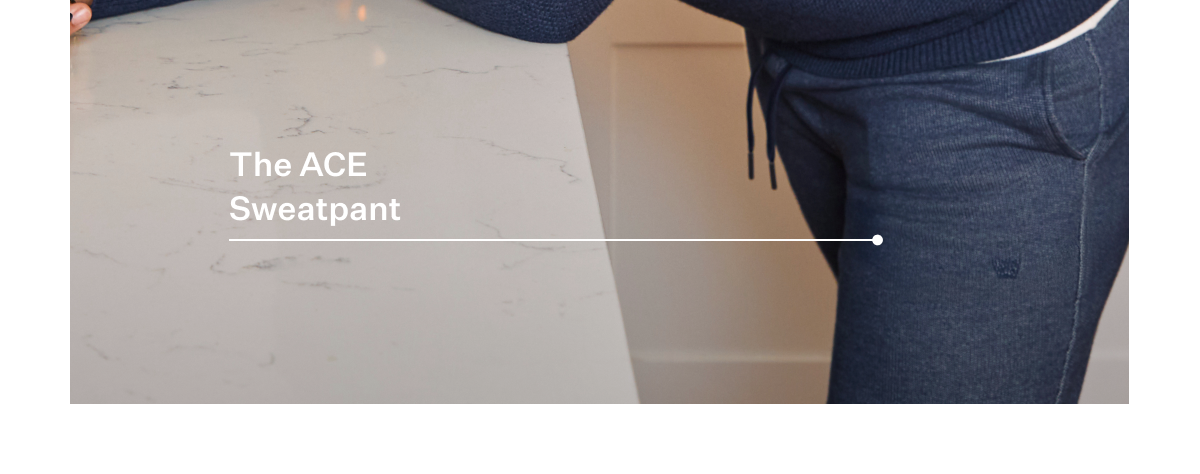 Ace Sweatpant in True Navy - Bird's Eye