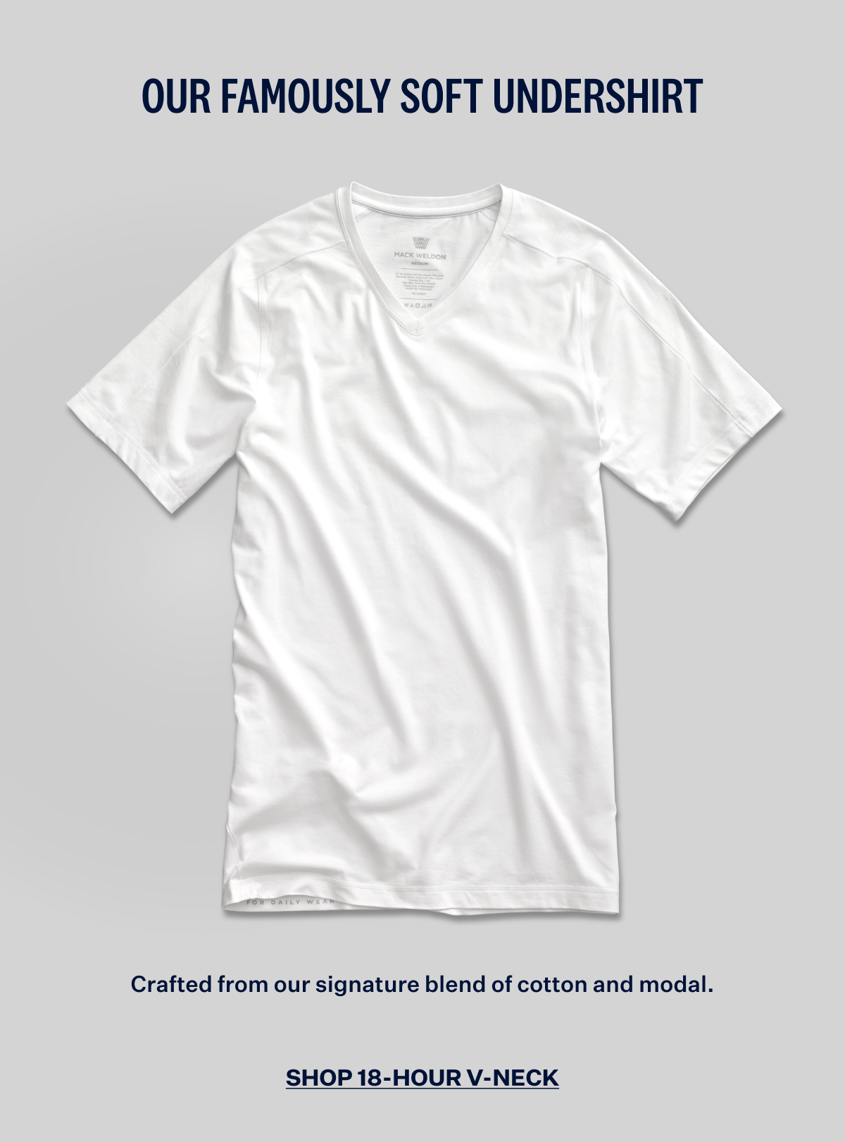 18-Hour Jersey V-Neck Undershirt