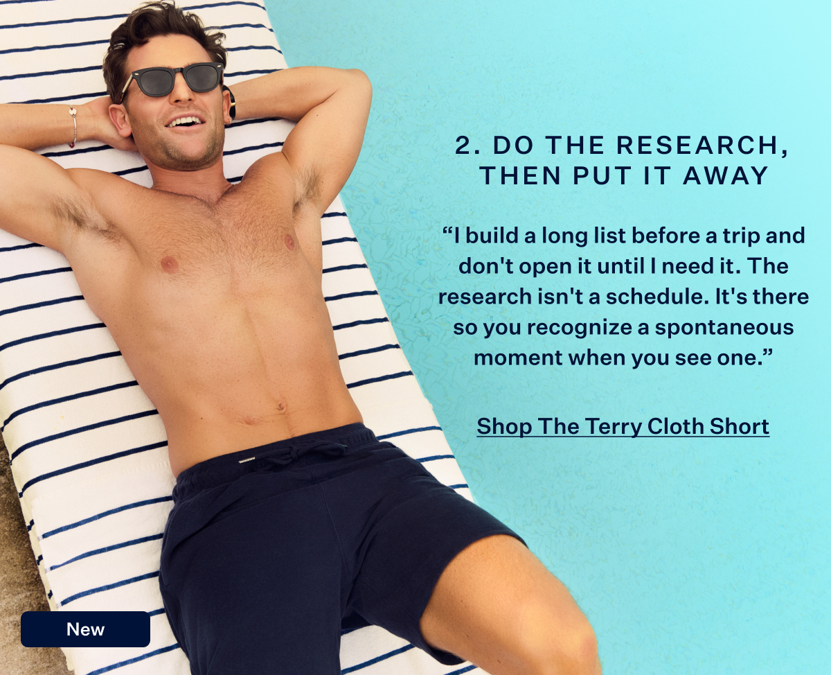 Man in a pool wearing Terry Cloth Short