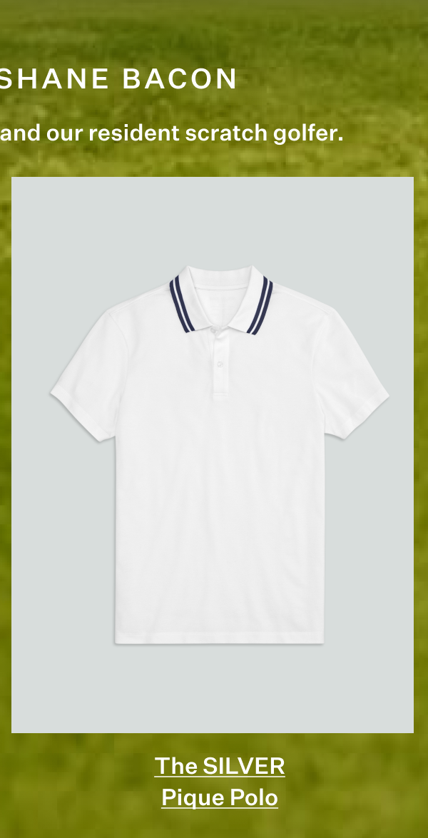 Silver Pique Polo