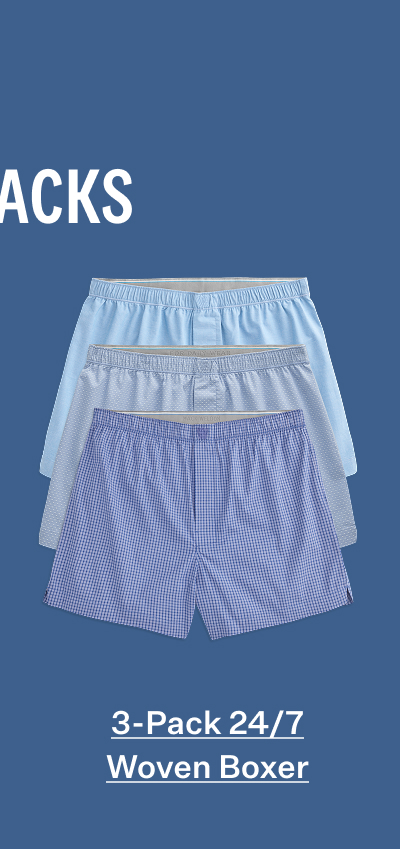 3 pack 24/7 Woven Boxer